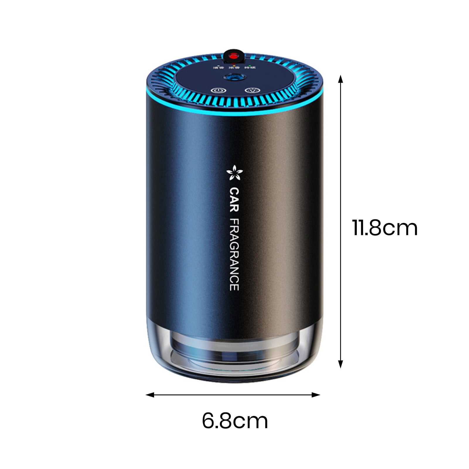 Pebbuoy Smart Car Air Freshener Essential Oil Diffuser Nano Atomization Auto On/Off Rechargeable Automobile Aromatherapy Machine