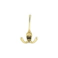 thumbnail image 3 of Richelieu T5611130 4-3/4" Triple Metal Coat Hook - Brass, 3 of 4