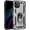 Silver, variant on Compatible with iPhone 12 Case & iPhone 12 Pro Case Screen Protection Extreme Military Dual Layer Protective Cover with 360 Degree Swivel Ring Kickstand Black