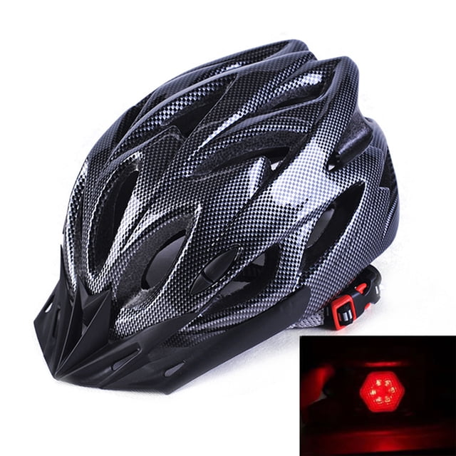 Casco transpirable para bicicleta con luz trasera Casco de seguridad deportivo para ciclismo (L Negro)