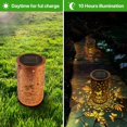 thumbnail image 2 of czcpp-Solar Lanterns Outdoor Hanging Lantern Lights, Butterfly Hollowed-Out Metal Decor Lantern, Waterproof LED Garden Decoration Light for Patio, Yard, Pathway, Landscape, Lawn, 2 of 4