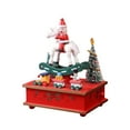 thumbnail image 1 of Christmas Music Box Decoration Accessories Rotating Collectible Desktop Ornament Trojan Snowman, 1 of 9