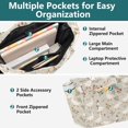 thumbnail image 3 of FORMRS Tote Bag for Women Quilted Large Capacity Travel Work Carry On Shoulder Handbag, Gray Cartoon Goose Pattern, 3 of 7
