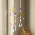 thumbnail image 4 of Girlsshop Colorful Lotus Crystal Wind Chime Hanging Pendant For Home Garden Courtyard,1, 4 of 9