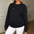 thumbnail image 5 of Yeaiivve Women's Maternity Nursing Sweatshirts Front Hidden Zipper Breastfeeding Pullover Oversized Crewneck Loose Pregnancy Sweatshirt with Pocket Black,XL, 5 of 9