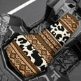 thumbnail image 3 of Renewold All-Weather ATV Seat Cover 25x10 Inch, Waterproof Heavy Duty 4 Wheeler Seat Cover ATV Accessories Decor for Yamaha Raptor 700, Polaris Sportsman 450/750, American Tribal Cow Print Brown, 3 of 7