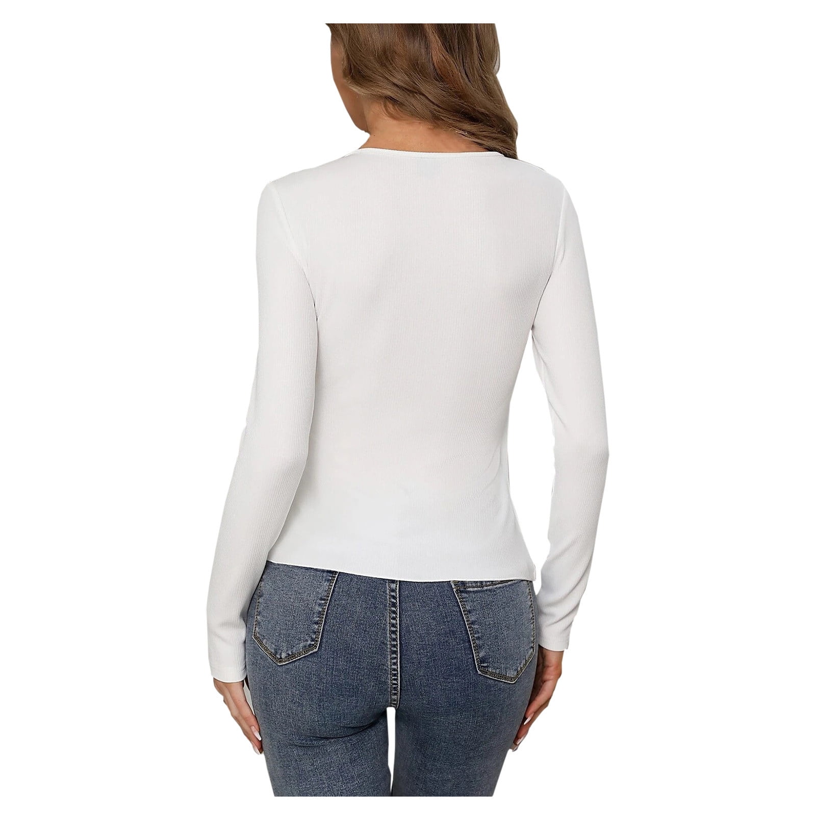 トップス volume neck habit Hfyihgf Women's Long Sleeve Sweaters Wrap V Neck Pullover
