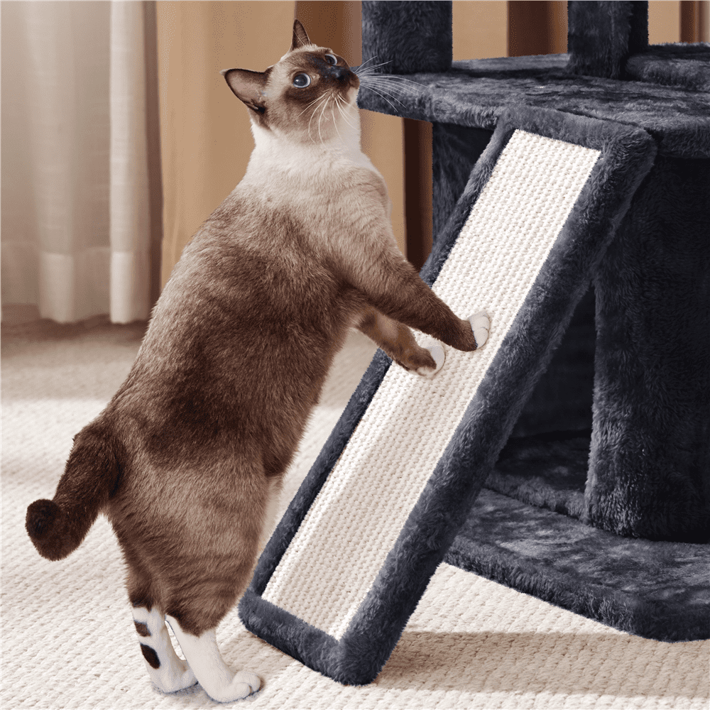 Yaheetech 36'' H Multilevel Cat Tree with Scratching Posts Sisal Rope Furry Ball, Black