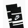 thumbnail image 3 of NIKE NSW ESSENTIAL 3-PACK CREW SOCKS BLACK WHITE CQ0301 010 MEN Sz LARGE / 8-12, 3 of 6