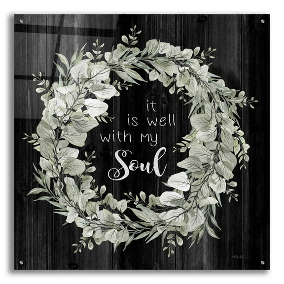 Epic Art 'It Is Well With My Soul' by Cindy Jacobs, Acrylic Glass Wall Art, 36"x36"