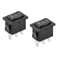 thumbnail image 1 of Interruptor de palanca mini barco negro interruptor de palanca para barco coche marino ON/OFF/ON AC 250V/6A 125V/10A, 2 piezas, 1 of 4