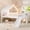 White, variant on Mintazer Twin Size Kids House Loft Bed with Slide & LED Lights, Modern Playhouse Bed with Star Shaped Designs & Ladder, No Box Spring Needed, Pink