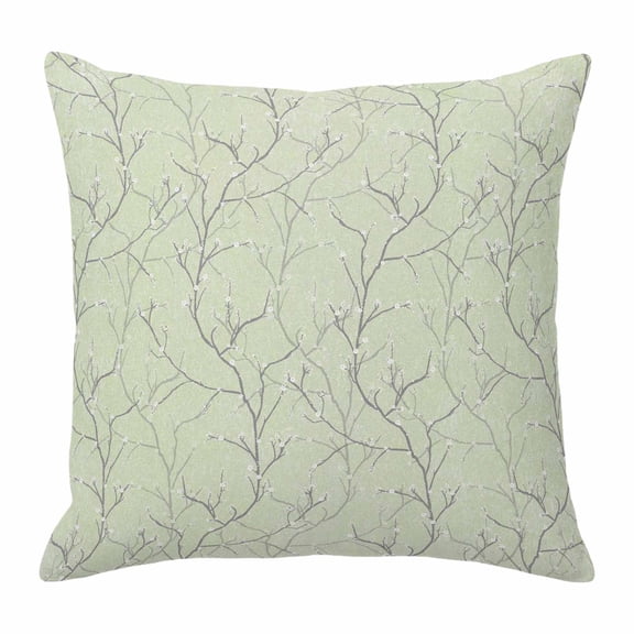 Pillow Covers 20x20 Inch, Sage Green Branches Linen Pillowcase with Invisible Zipper, Vintage Art Farmhouse Decorative Throw Pillow Covers Cushion Case for Couch Sofa Bed Living Room