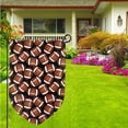 thumbnail image 3 of Wukai Brown Football On Black Print Garden Flag 12.5x18 Inch Double Sided Sun-resistant Rain-resistant, Wrinkle-resistant Colorfast(Only Flag), 3 of 7