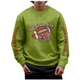 thumbnail image 1 of Chandail en Molleton Mode Homme Rugby Imprimé Col Rond Chaud Confortable Hiver Automne Décontracté Chandail, 1 of 4