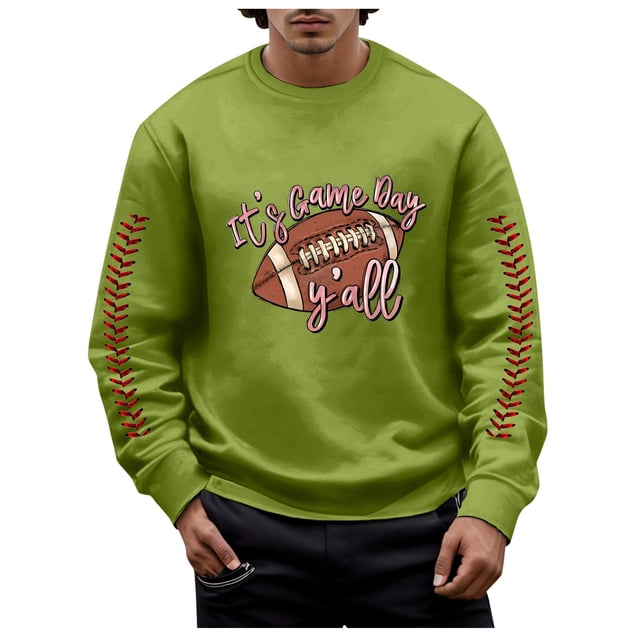 Chandail en Molleton Mode Homme Rugby Imprimé Col Rond Chaud Confortable Hiver Automne Décontracté Chandail