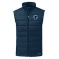 thumbnail image 2 of Men's-Cutter & Buck  Navy Sporting Kansas City Evoke Hybrid Eco Softshell Recycled Full-Zip Vest, 2 of 3