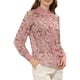 thumbnail image 4 of CAMISA DE OFICINA DE MUJER CON BOTONES Y FLORES DE LARGA MANGA EN COLOR ROSA OSCURO, 4 of 5