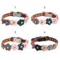 thumbnail image 2 of POINTERTECK Pet Adjustable PU Collar for Small Medium Dogs Shiny Lovely Colorful Flowers with Shiny Diamonds, 2 of 11