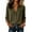 Army Green, variant on Women's Button Down Shirts with Pocket 3/4 Sleeve Corduroy Casual Collared Blouses Tops Wine S
