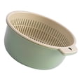 thumbnail image 3 of Double Layer Draining Basket, Washing Basket Round Thickened Plastic,Fruits Vegetables Washing Basket with Color Contrast Design, Storage and Washing Solution, 3 of 7