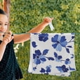 thumbnail image 5 of Blue Ink Flower on A White Background Hand Towel Absorbent Bath Towels for Bathroom Sports Gym(28.3" X 14.4") Set of 2, 5 of 8