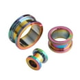 thumbnail image 4 of Jiaroswwei 1Pc Unisex Double Flared Ear Plug Piercing Flesh Tunnel Expander Jewelry Gift, 4 of 8