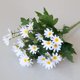 thumbnail image 2 of Ramo de flores de margaritas de seda artificial para el hogar, centros de mesa, decoración, color blanco, 2 uds., 2 of 5
