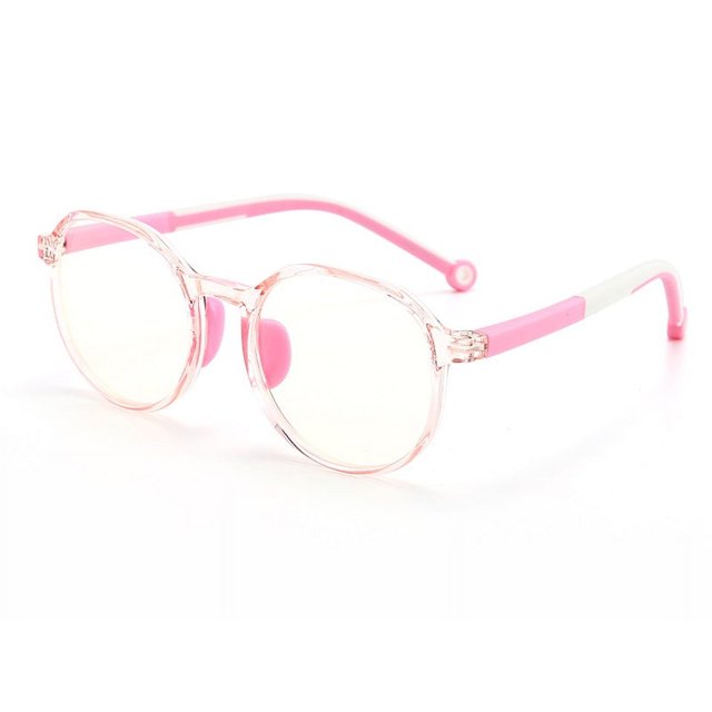 Gafas anti-luz azul para niños, almohadillas nasales de silicona para niños, lentes planas anti-luz azul, gafas para teléfono móvil