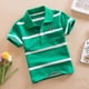 thumbnail image 4 of Camiseta de manga corta de algodón para niños Ropa para niños Polo coreano para niños pequeños y medianos Polo de verano a rayas para hombres de 0 a 16 años, 4 of 6