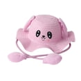 thumbnail image 2 of Sombrero de paja con orejas de conejo Strade Fareast Limited Rosa ala ancha, 2 of 8