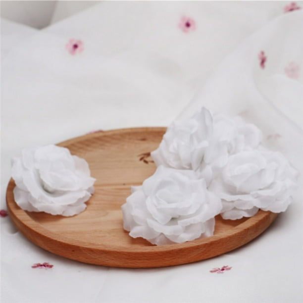 5 Pcs Rose Artificial Flower Simulation Cheap Fake Flowers For Wedding Party Home Decor Bead Curtain Flower Basket Decor White Walmart Com Walmart Com