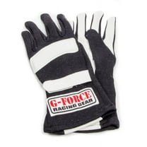 G-FORCE Double Layer Large Black G5 RaceGrip Driving Gloves P/N 4101LBK