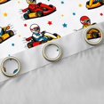 thumbnail image 4 of Manfei Lovely Race Car Blackout Curtains,Cartoon Stars Curtains Pack of 2 (42x84 Each),White, 4 of 7