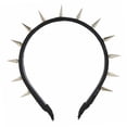 thumbnail image 3 of Diadema Steampunk para mujer, tocado de cuero sintético para regalos, festivales, fiestas de Halloween Negro, 3 of 8
