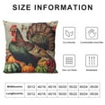 thumbnail image 5 of Creowell Happy Thanksgiving Home Decorative Throw Pillow Case Thanksgiving Turkey&nbsp;Print Cushion Cover Home Sofa Bedding Decor (Turkey), 5 of 5