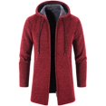 thumbnail image 1 of Suéter con cremallera para hombre, abrigo cálido, cárdigan medio largo, prendas de punto informales, ropa de otoño e invierno, novedad, 1 of 4