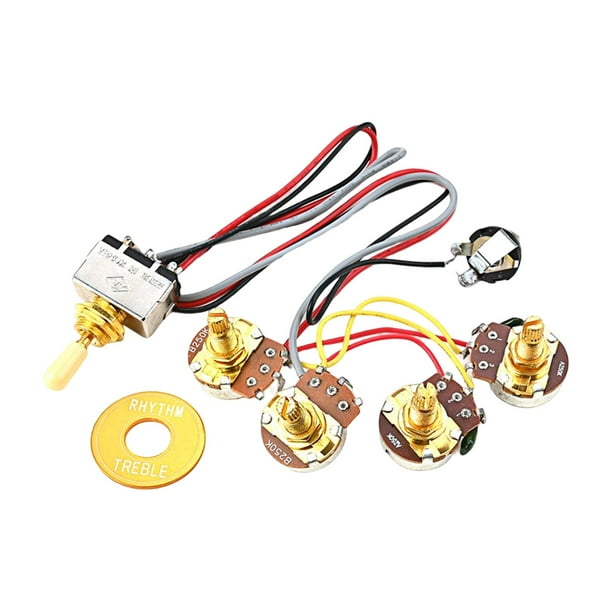 Electric Guitar Potentiometer Complete Circuit Wiring 2 Volumes Volume