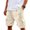 368#Beige, variant on Men’s Casual Corduroy Shorts Elastic Waist Drawstring Cargo Shorts with Multi-Pockets Lightweight Summer Beach Short Blue XL