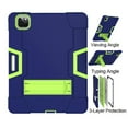 thumbnail image 5 of iPad Pro 12.9 2020 Case with Soft PET Screen Protector, Dteck Full Body Protective Case for 12.9" iPad Pro 4th Generation, Hybrid Rugged Shockproof Case with Kick Stand, Navy+Green, 5 of 7