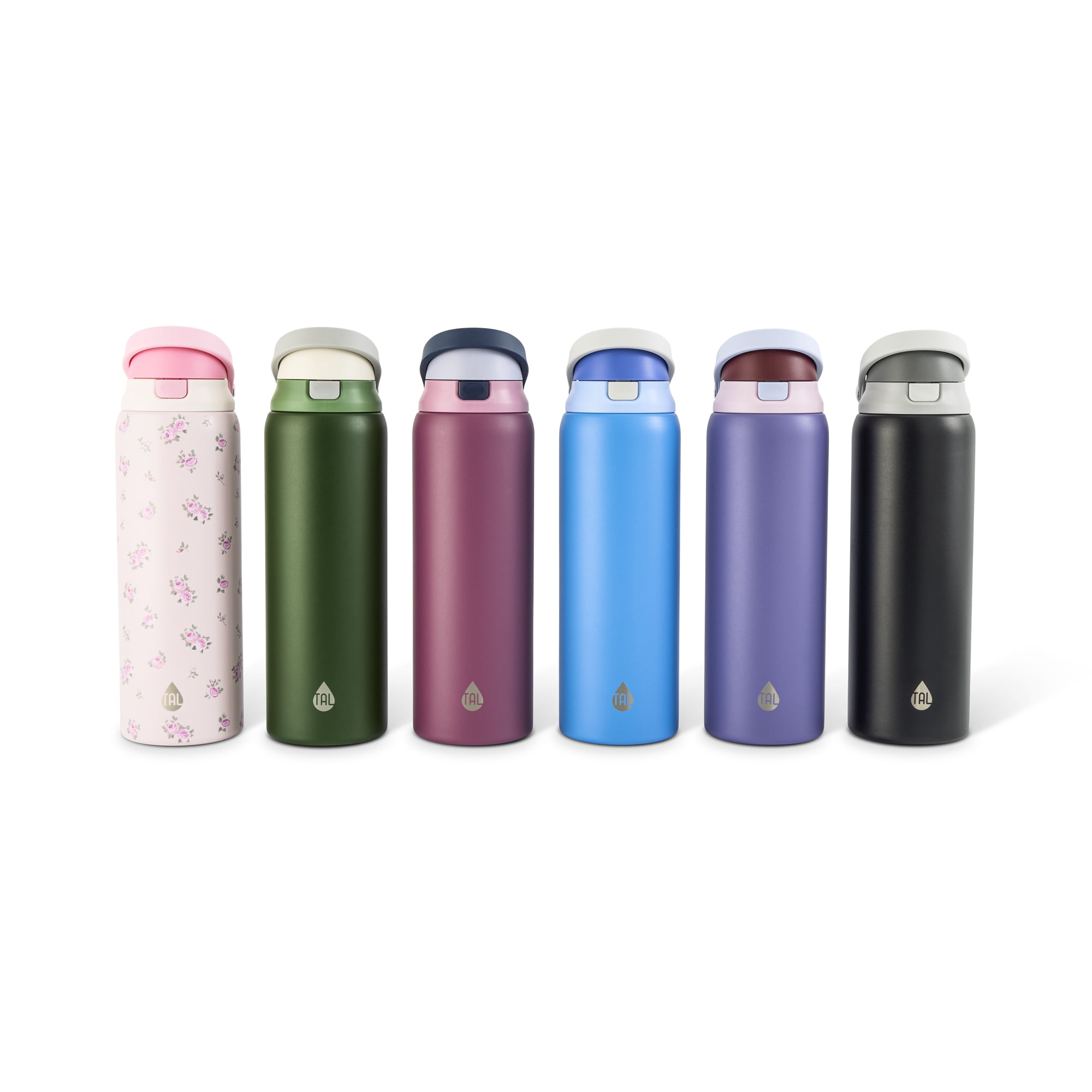 TAL 32oz Stainless Steel 2-in-1 Water Bottle with Straw and Chug Lid, Purple