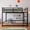 Black, variant on Leumius Metal Loft Bed,Twin Over Twin Bunk Bed with with Safety Guard Rails and Space-Saving Design,White