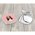 thumbnail image 3 of Carolines Treasures BB1243SCM Checkerboard Pink Basset Hound Compact Mirror BB1243SCM  multicolor, 3 of 4