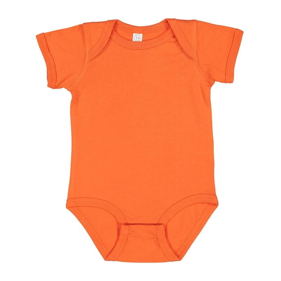 RABBIT SKINS Baby Soft Fine Jersey Short Sleeve Bodysuit (4424) Orange, 6M