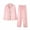 Pink, variant on UAMVSH Plus Size Satin Pajama Set for Women Button Down Sleepwear Soft Long Sleeve Shirts and Wide Leg Pants Nightwear 2 Piece Pj Set