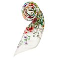 thumbnail image 3 of Pure Mulberry Silk Scarf for women Square Neck Scarfs 21" x 21" Lightweight Neckerchief Gift Packed Spring Flowers, 3 of 6