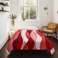 thumbnail image 4 of Red Striped Tapestry for Bedroom Wall Hanging Tapestry, Modern Gradient Geometric Ripple Stripes Ceiling Backdrop Tapestries Poster Blanket Wall Decor for Teens Room Living Room Dorm 51" x 59", 4 of 8