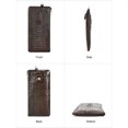 thumbnail image 3 of Tonnylam Cartera vintage de piel auténtica, cartera larga de piel de vacuno con estampado de cocodrilo para hombre, cartera de negocios con múltiples ranuras para tarjetas, 3 of 7