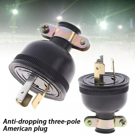 

One-Piece Locking Plug for Accessories for 2.5kw Generators 168f/170f GX160 Trip Protection Three-Pole Plug US Plug