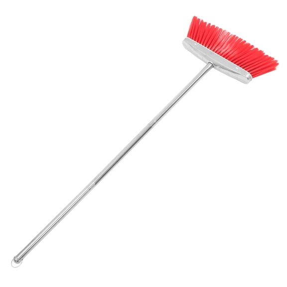 AURARMLET Wide Red Lobby Broom with Soft Bristles for Home, Kitchen, Office Cleaning - Floor Sweeper, 1 Piece